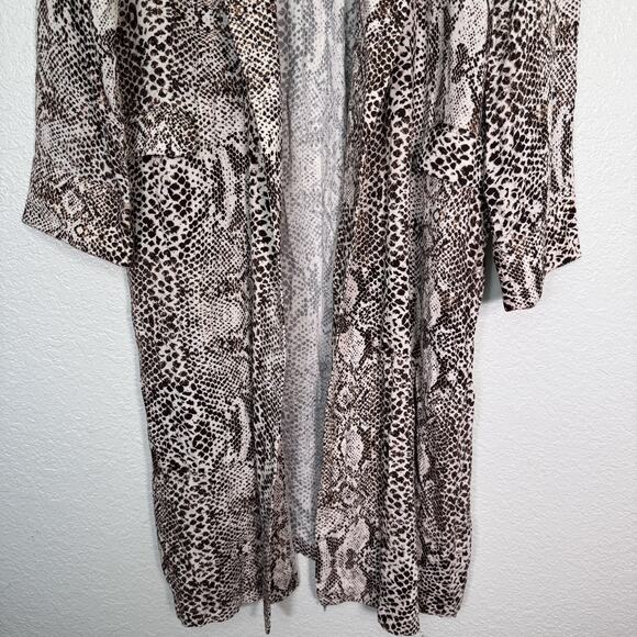 Free People Duster Cardigan Womens Small Wild Nights Snakeskin Snake Print Open - Picture 5 of 12